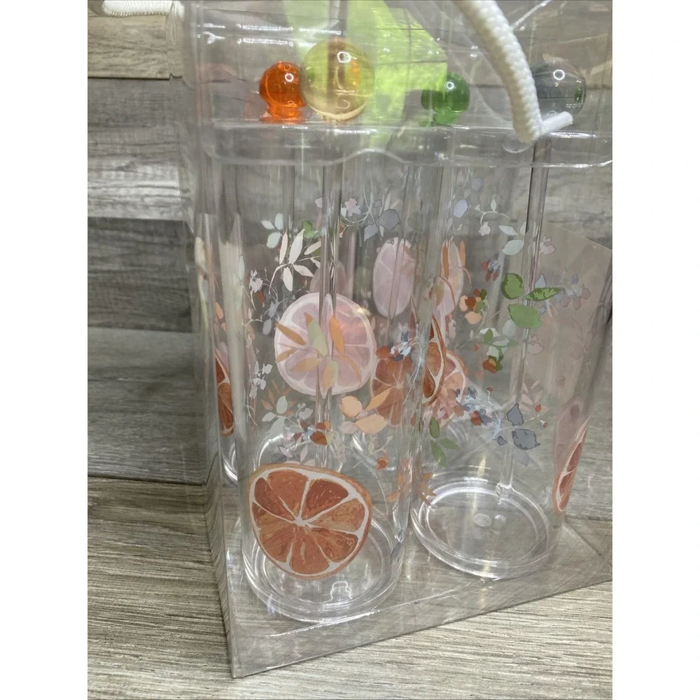 Martha Stewart Collection 8-piece Drink Set Acrylic 2019 NEW Sealed